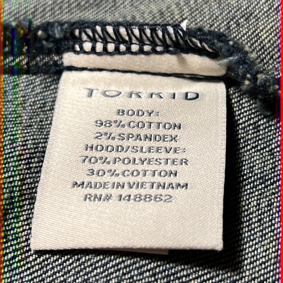 TORRID Denim Hooded Jacket - Picture 9 of 9
